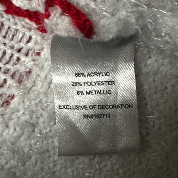 32 Degrees Red and White Knit Girls Holiday Hooded Dress - Picture 6 of 6